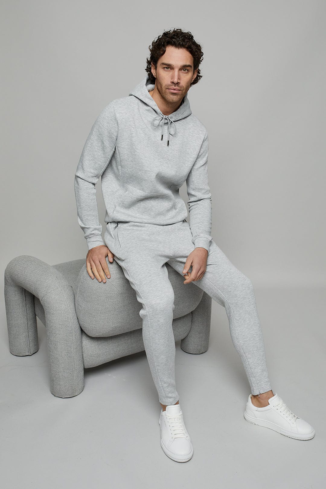 Luxe Hoodie - Grey Marl